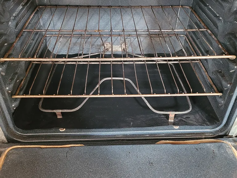 Inside oven with racks