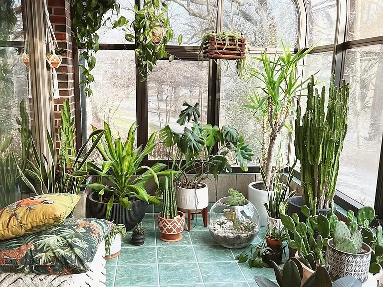 Heated sunroom.