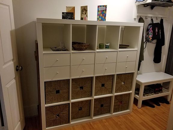 Bookshelf and organizers included