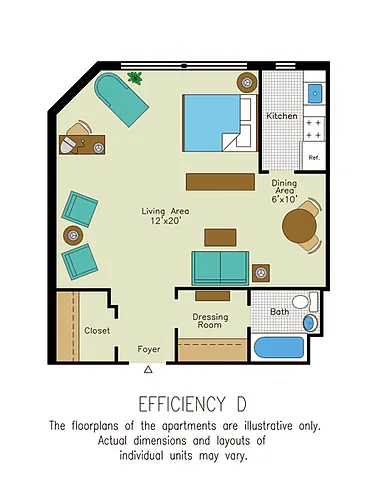 Floor plan Studio D