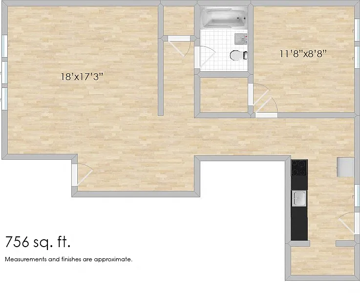 Floor plan 642 Harrison GW