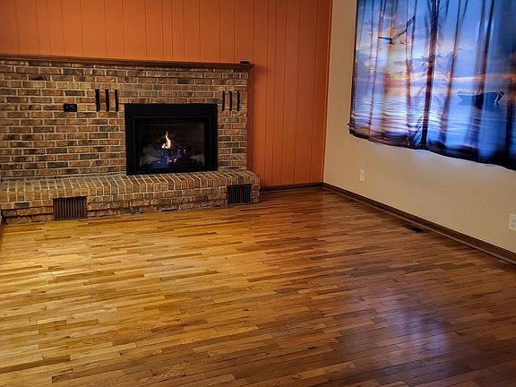 gas fireplace in living room