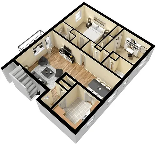 Floor plan 2 Bedroom 2 Bathroom