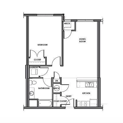 Floor plan 1 Bedroom