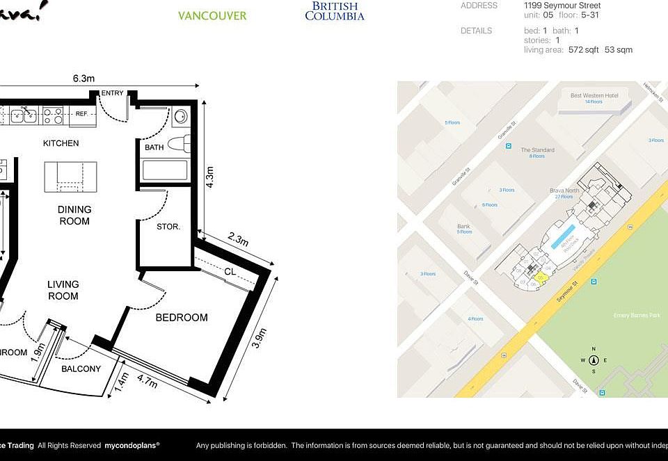 2nd image of 1199 Seymour St #705
