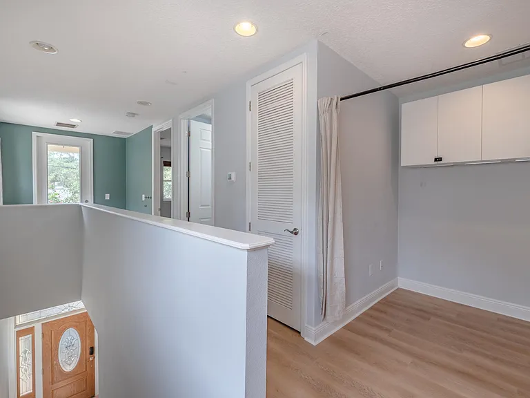 This is the office space with build in cabinetry.