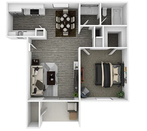 Floor plan One Bedroom Medium