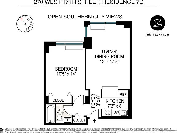 2nd image of 270 W 17th St APT 7D