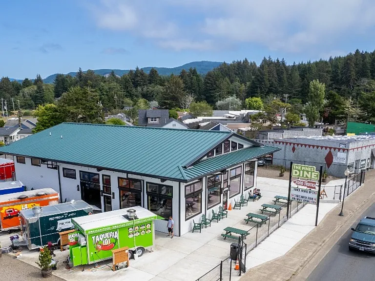 The Pines Dine with tons of food trucks is only two blocks away
