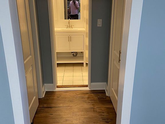 Bathroom entrance and closets