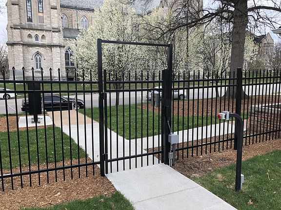 Security gait, view from inside proooerty looking out.