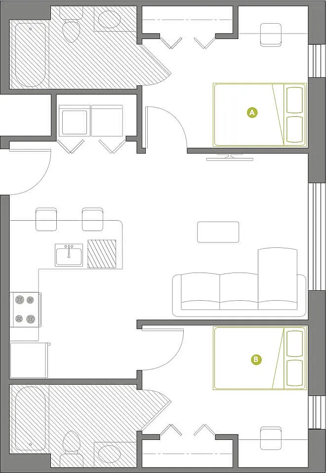 Floor plan 2X2