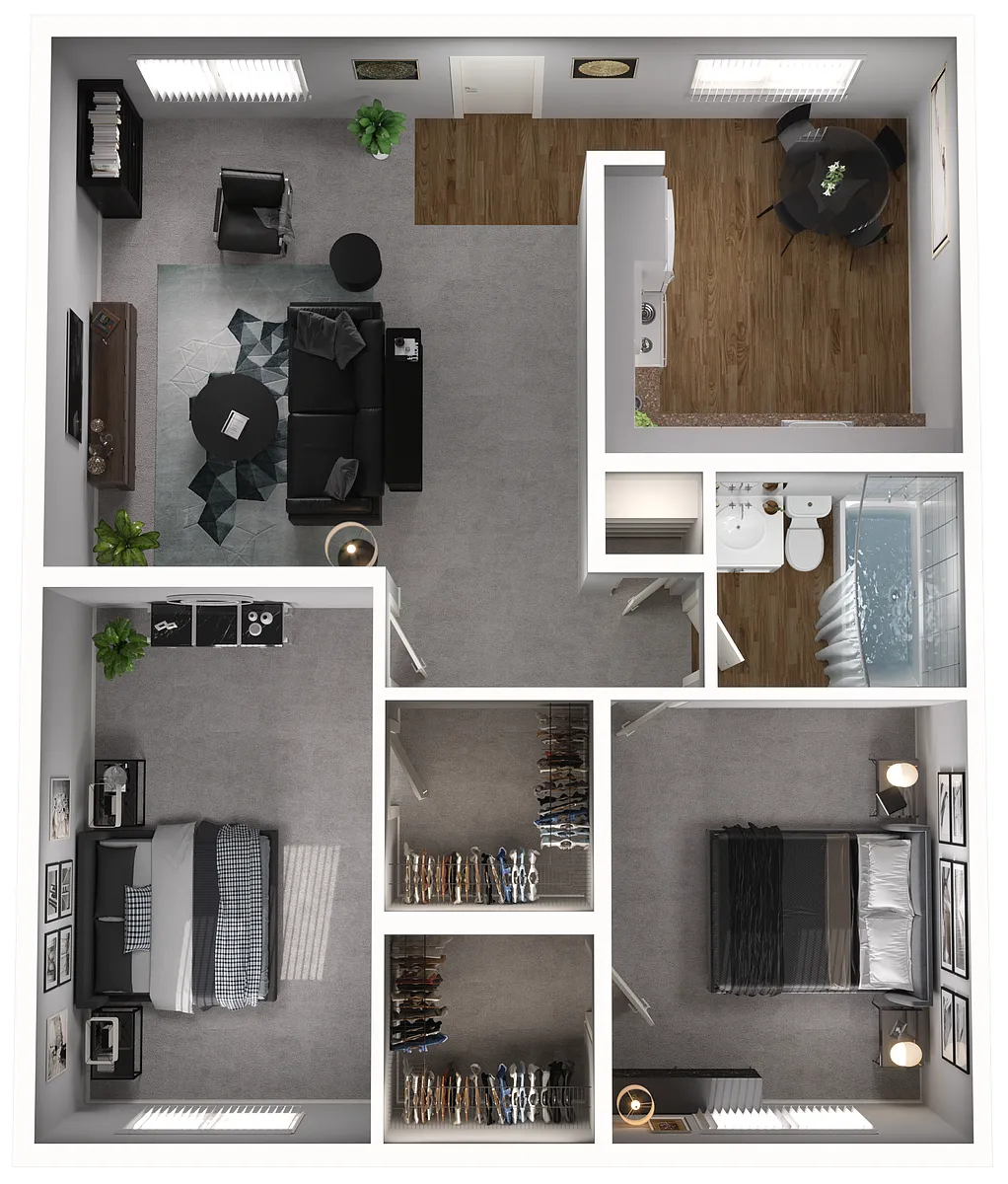 Floor plan Two Bedroom Apartment