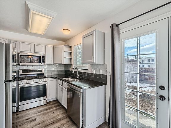 Remodeled kitchen with stainless steel 
appliances