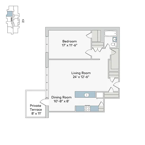 Floor plan dor-1bTB