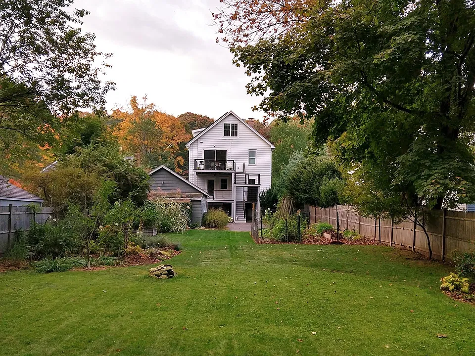 Back yard looking at house