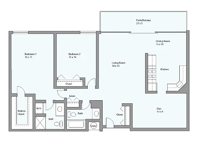 Floor plan Van Gogh - Den