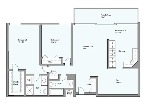 Floor plan Van Gogh - Den