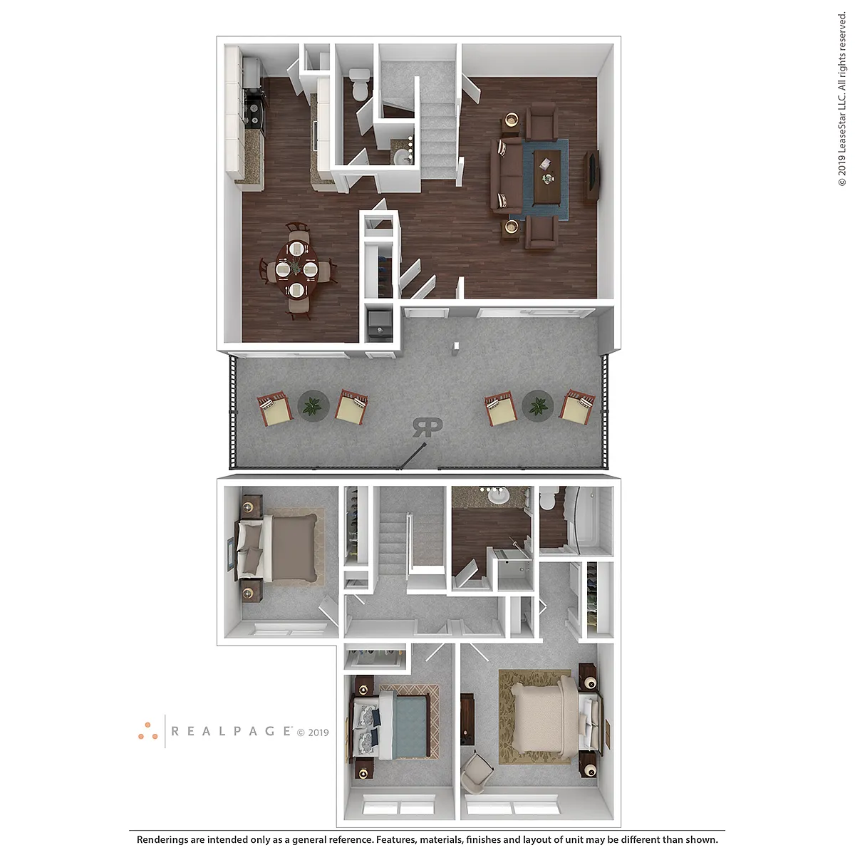 Floor plan Three Bedroom TH