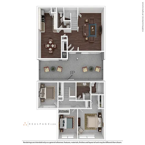 Floor plan Three Bedroom TH