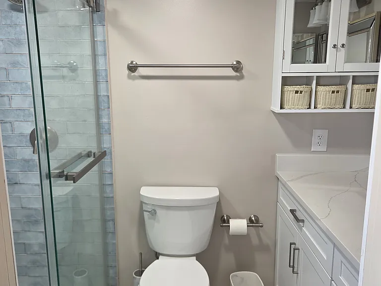 Master bathroom located within the master bedroom