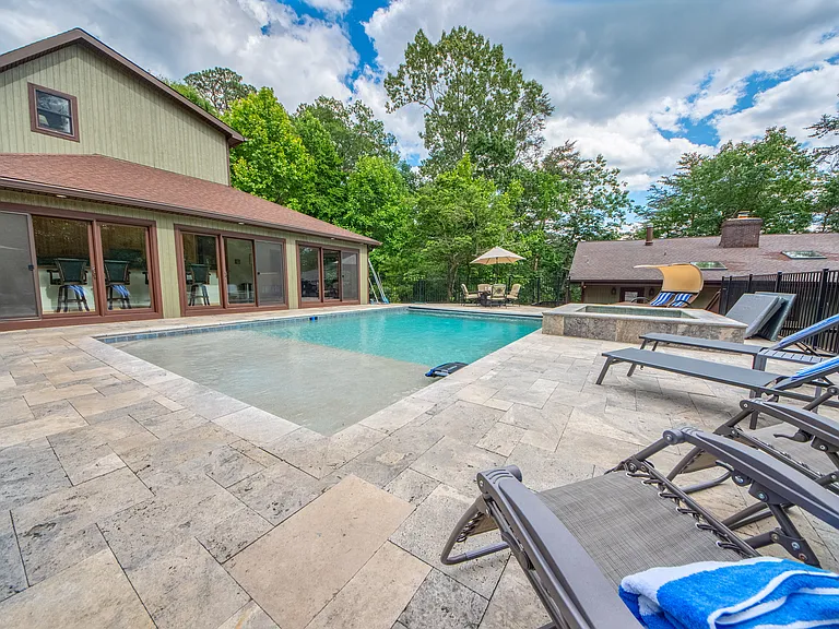Pool and pool house.