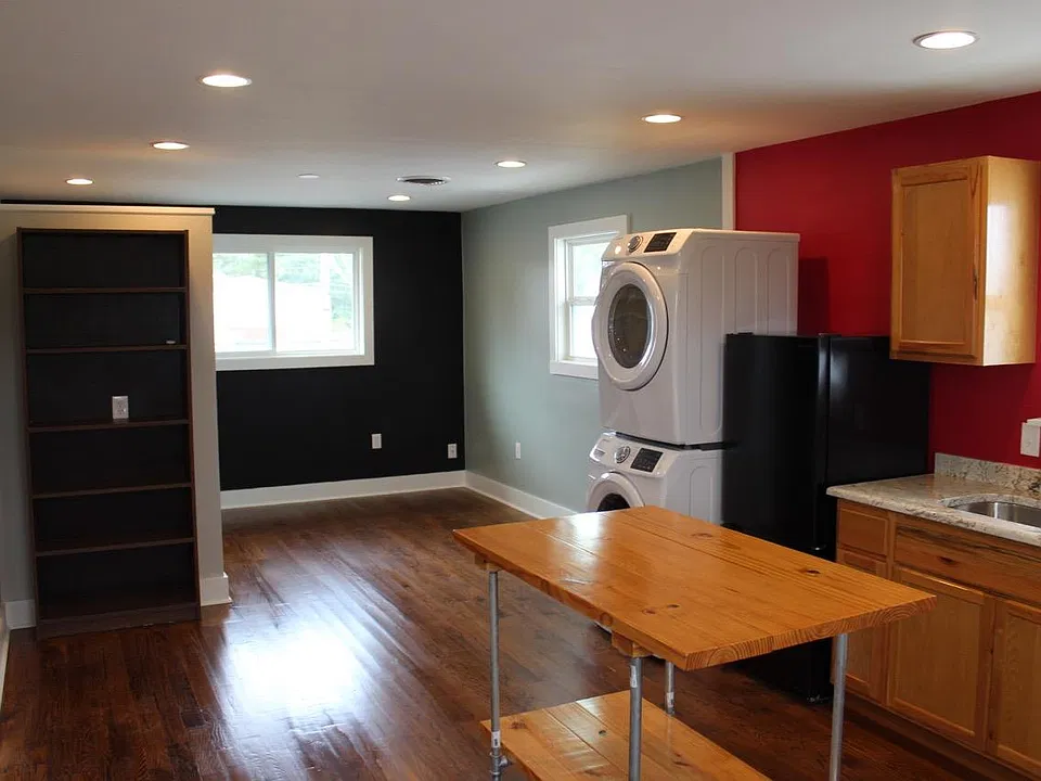 Washer and dryer included.