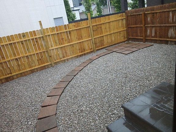 fenced in back yard