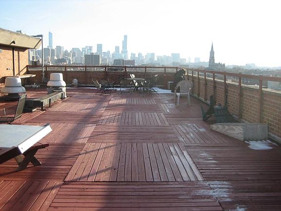 Awesome rooftop deck with skyline views