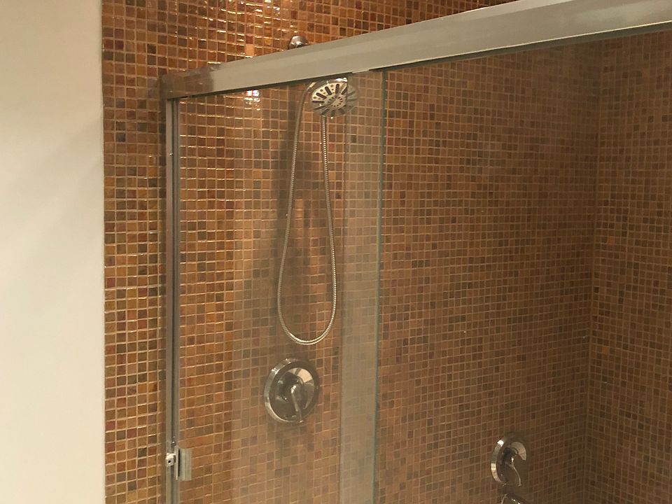Shower and separate soak tub