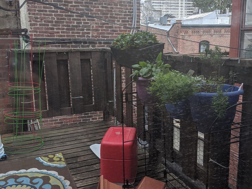 great outdoor space and big slider looking out, private