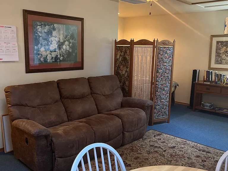 Large sofa sitting area