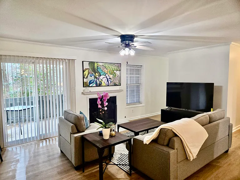 65in Roku 4K Smart TV in living room