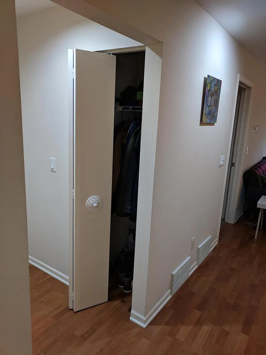 Coat closet near condo's entry. - 13 Captains Ct #5