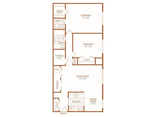 Floor plan Two Bedroom