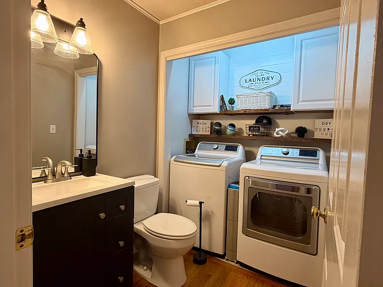Half bath and laundry on 1st floor.