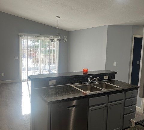 Kitchen with new dishwasher