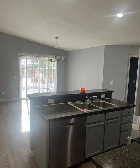 Kitchen with new dishwasher