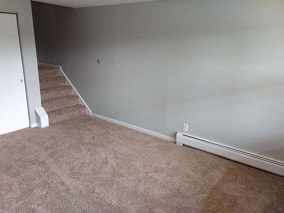 Spacious living room with large closet