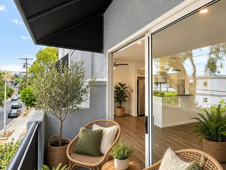 Private balcony off of living room!