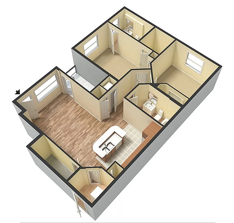 Floor plan 2 Luxury Garden-Renovated