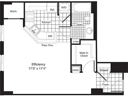 Floor plan Studio D