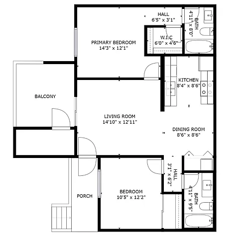 Floor plan 2X2