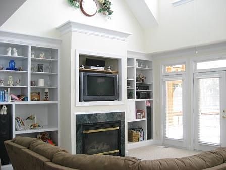 Family room with plenty of natural light. 