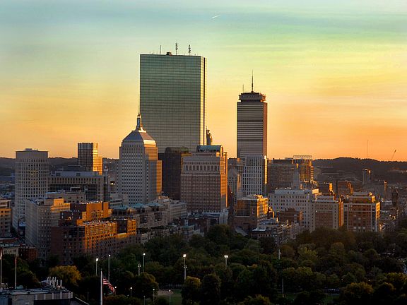View of Back Bay skyline