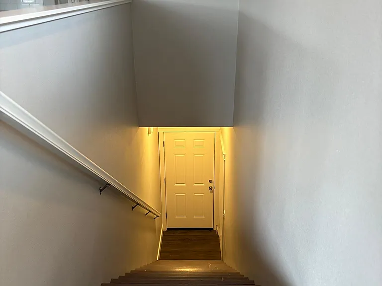 Secure enterance from heated garage or from access door to outside. Deadbolt and key lock for security