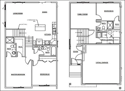 Floor plan 3 Bed 3 Bath | Mid