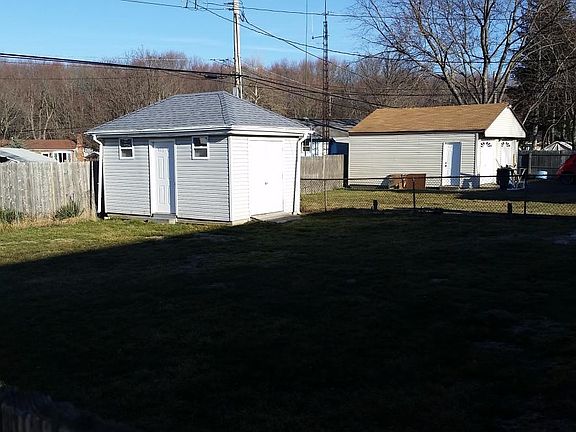 Large shed and backyard
