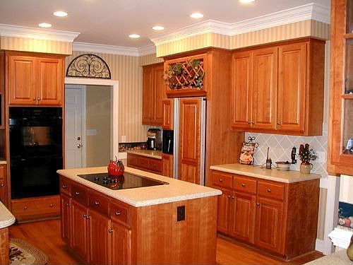 Kitchen with Cherry Cabinets