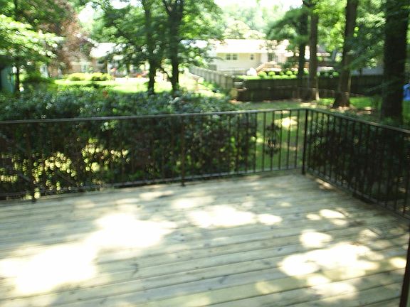 Deck w/Wrought-Iron Deco Railings
